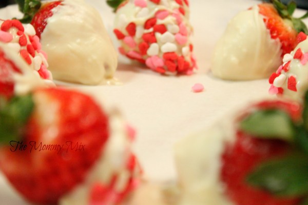 White chocolate covered strawberries
