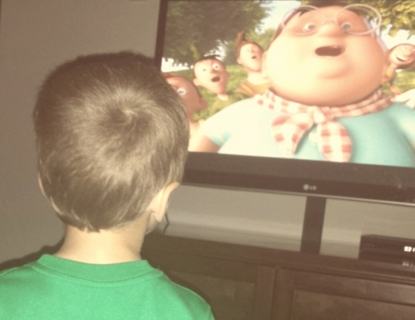 Colton watching The Seventh Dwarf