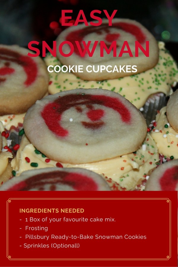 Easy Snowman Cookie Cupckakes #Netflixmas #Streamteam