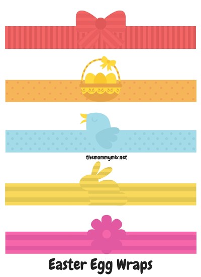 Decorated Egg Wraps Easter Printable