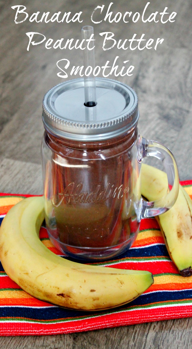 Banana Chocolate Peanut Butter Smoothie #KraftPeanutBetterIt