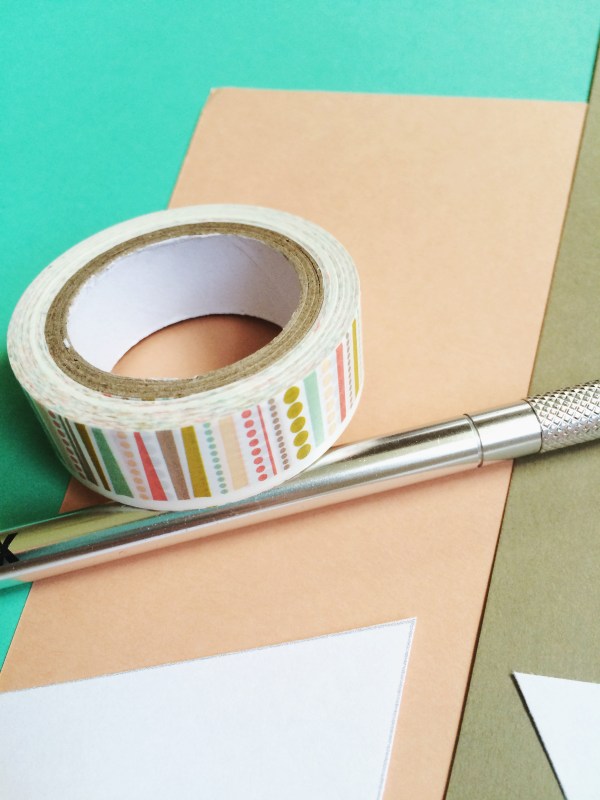 DIY Washi Bunting Banner Tutorial + Alphabet Banner Template Download