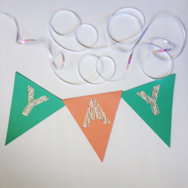 DIY Washi Bunting Banner Tutorial + Alphabet Banner Template Download