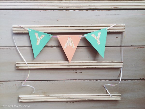 DIY Washi Bunting Banner Tutorial + Alphabet Banner Template Download