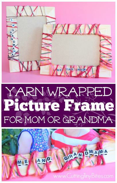 Mothers-Day-Gift-Yarn-Wrapped-Picture-Frame