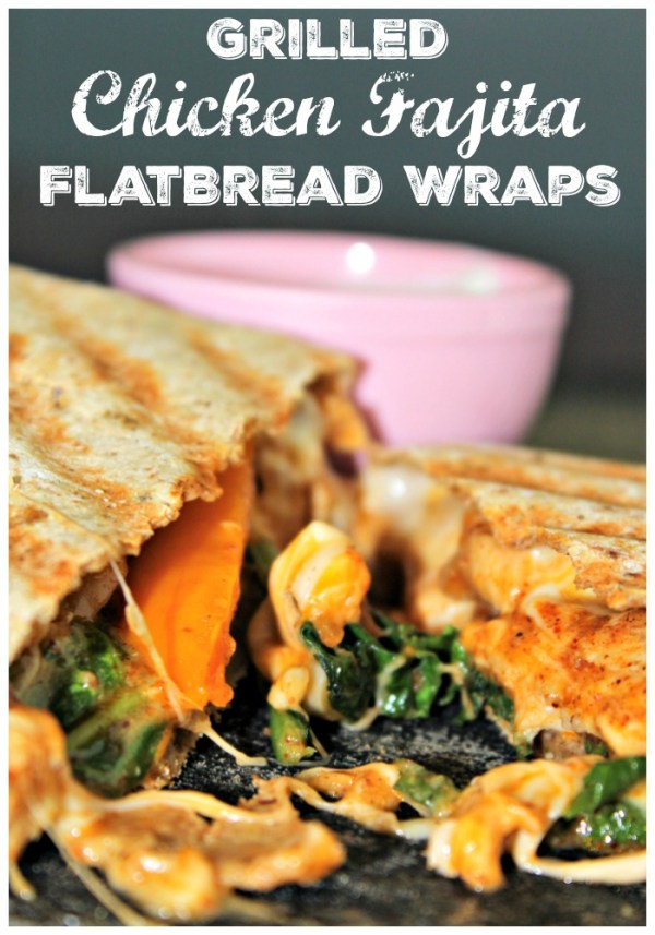 Grilled Chicken Fajita Flatbread Wraps