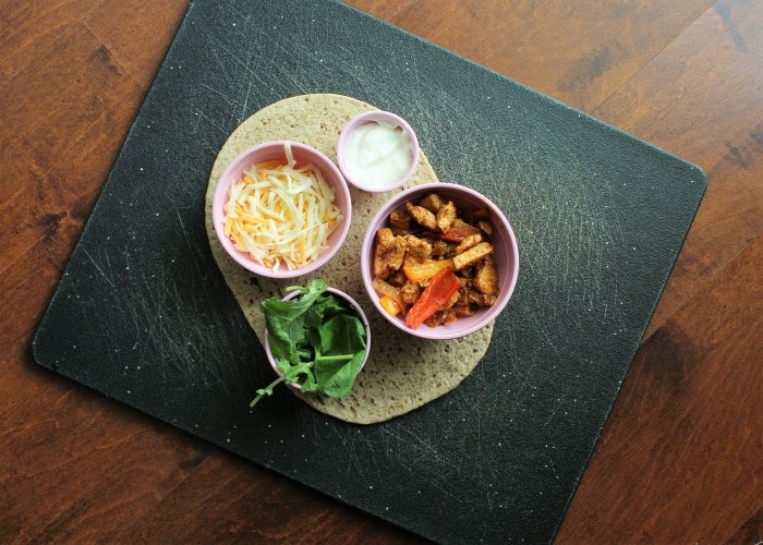 Grilled Chicken Fajita Flatbread Wraps