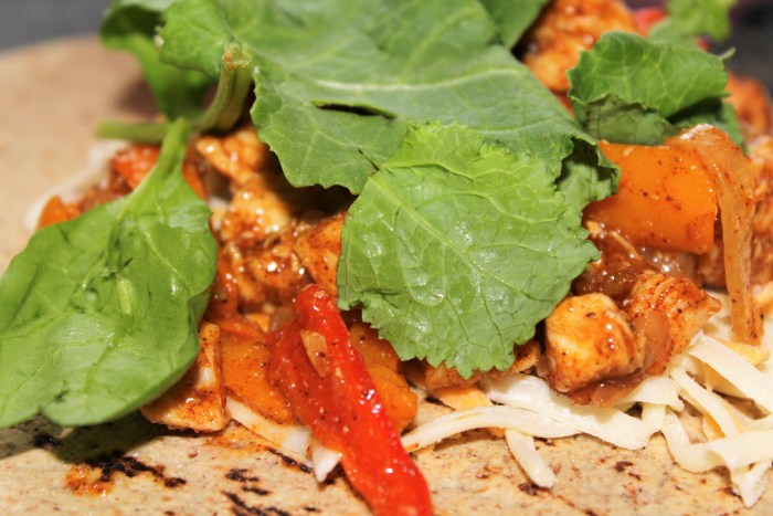 Grilled Chicken Fajita Flatbread Wraps