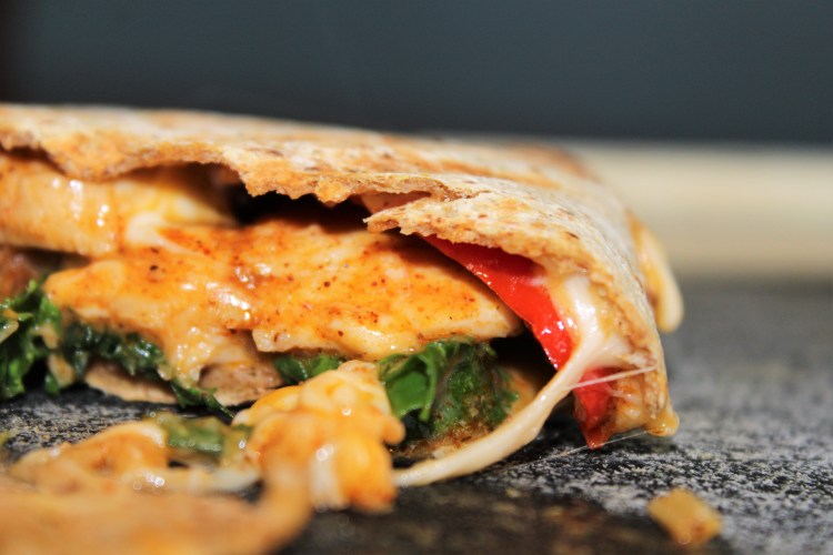 Grilled Chicken Fajita Flatbread Wraps