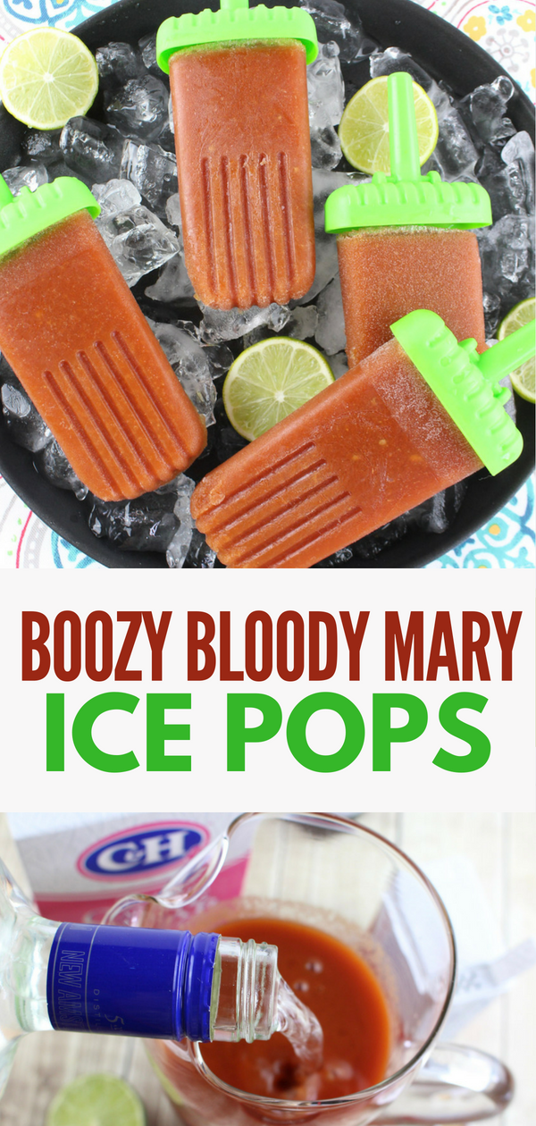 Boozy Bloody Mary Ice Pops