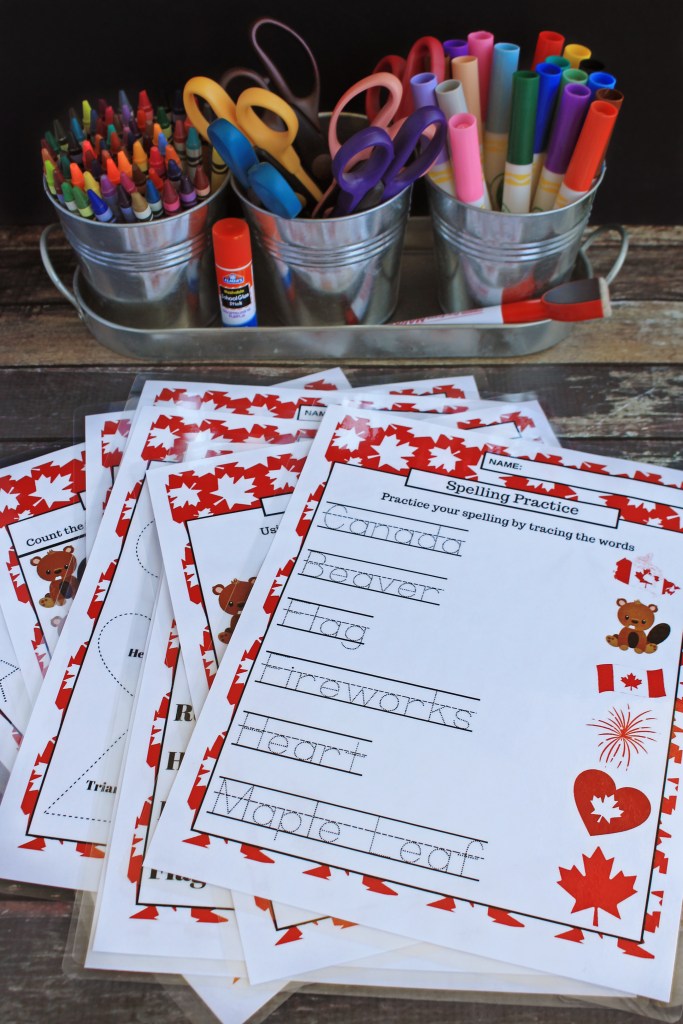 FREE Canada Day Themed Preschool Printable