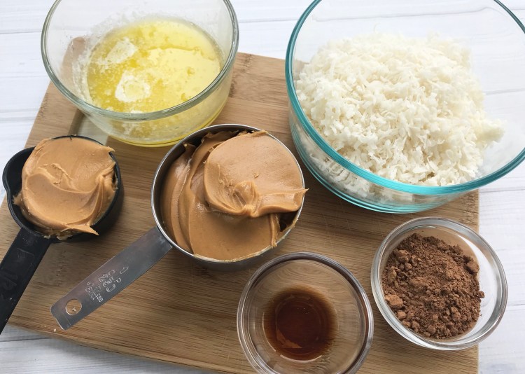 Keto No Bake Cookies ingredients